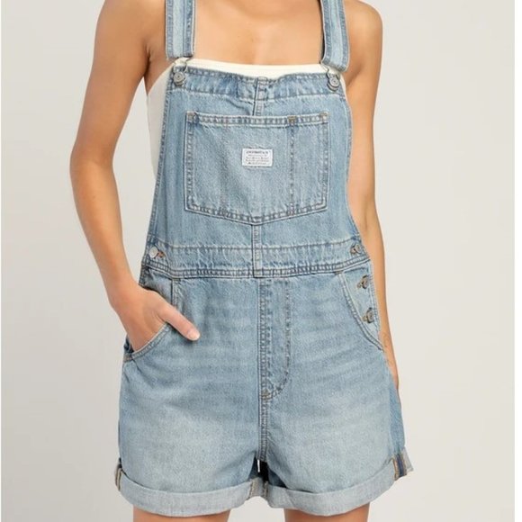 Vintage 90s Guess overall shorts - Picture 2 of 13